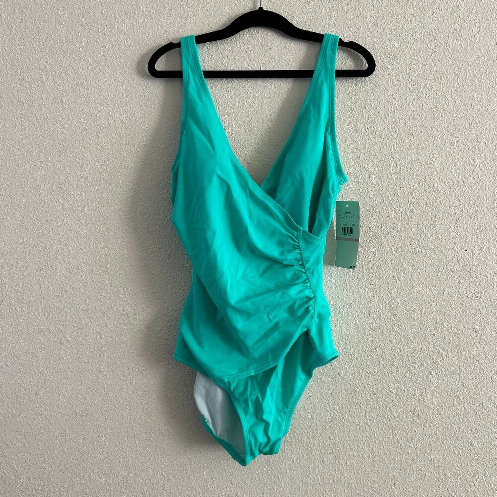 NWT Jantzen 10 Teal One-Piece Swimsuit